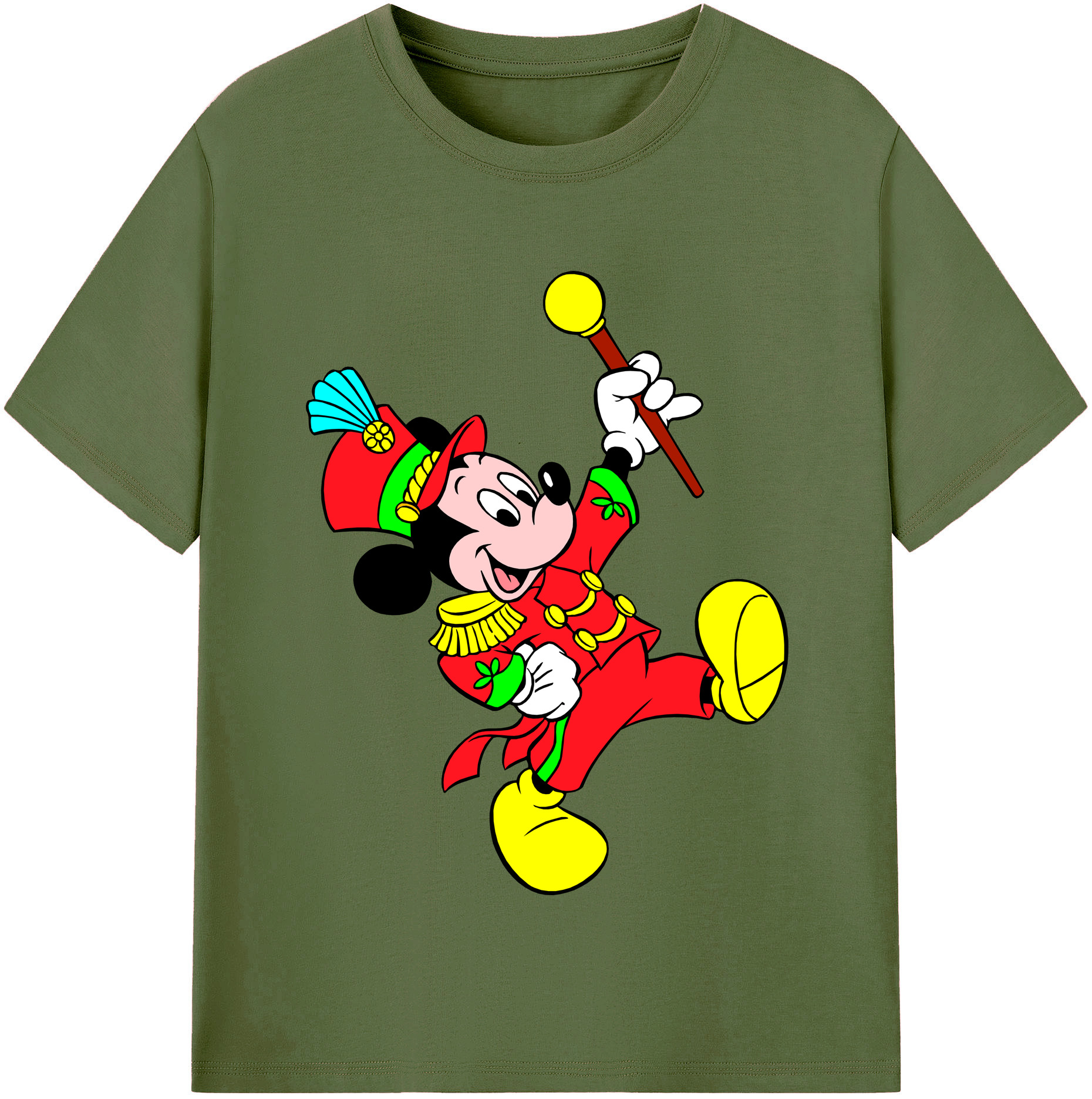 （画像用） ミッキーマウス Mickey Mouse 綿100％半袖Tシャツ（フロントプリント）